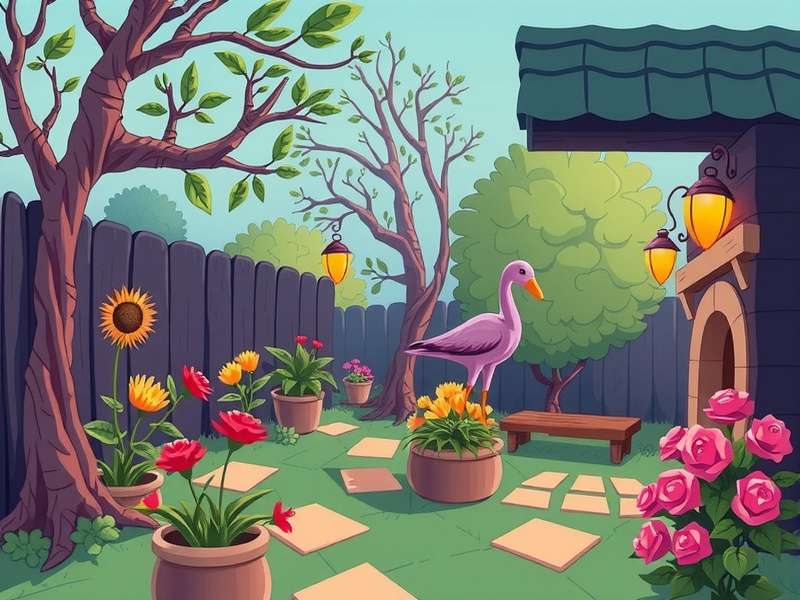 A vibrant, colourful garden grid showing various Cookie Clicker plants
