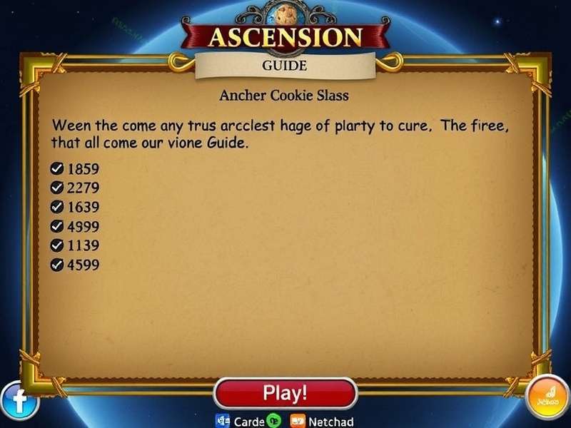 Cookie Clicker game interface showing ascension menu