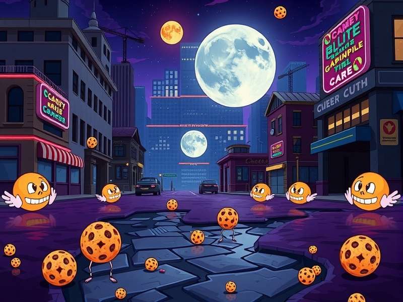 Visual representation of Cookie Clicker Grandmapocalypse event showing wrinklers and cookies