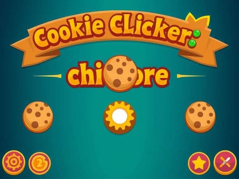Visual guide showing advanced Cookie Clicker interface with golden cookies and buildings