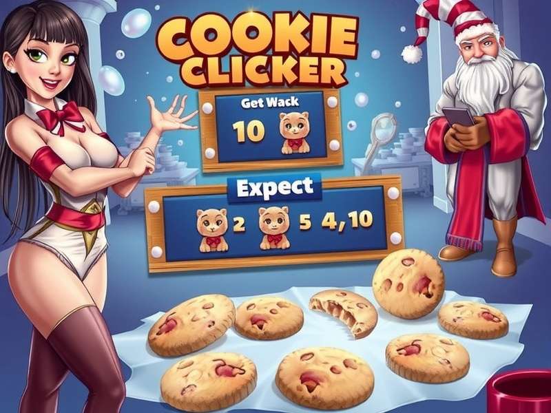 Screenshot of a high-level Cookie Clicker game with British-themed upgrades