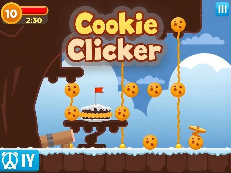 Cookie Clicker Game Buildings and Upgrades Interface