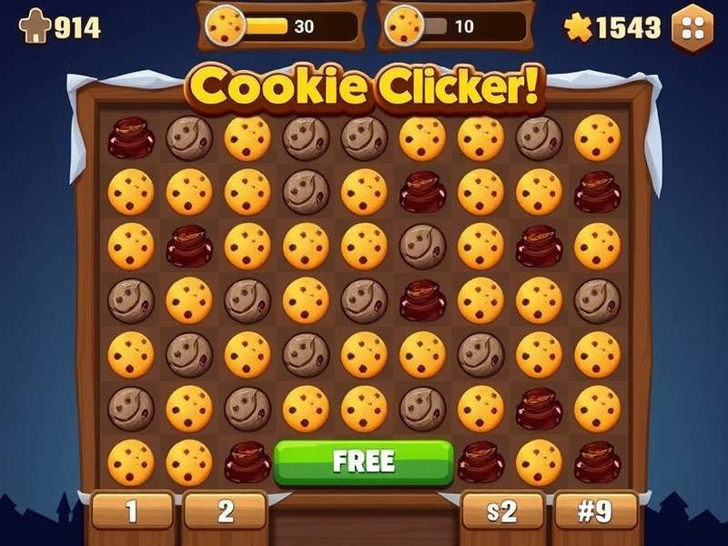 Golden Cookie in Cookie Clicker game with sparkles