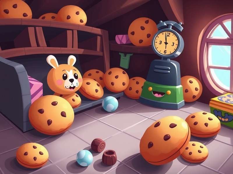 A vibrant screenshot of the Cookie Clicker game interface showing a giant cookie and numerous upgrades