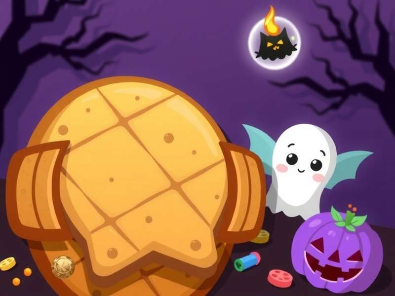 Cookie Clicker Halloween Event screenshot showing spooky cookies and upgrades