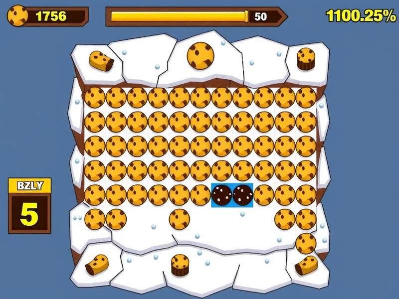 Cookie Clicker game interface showing 100% completion stats