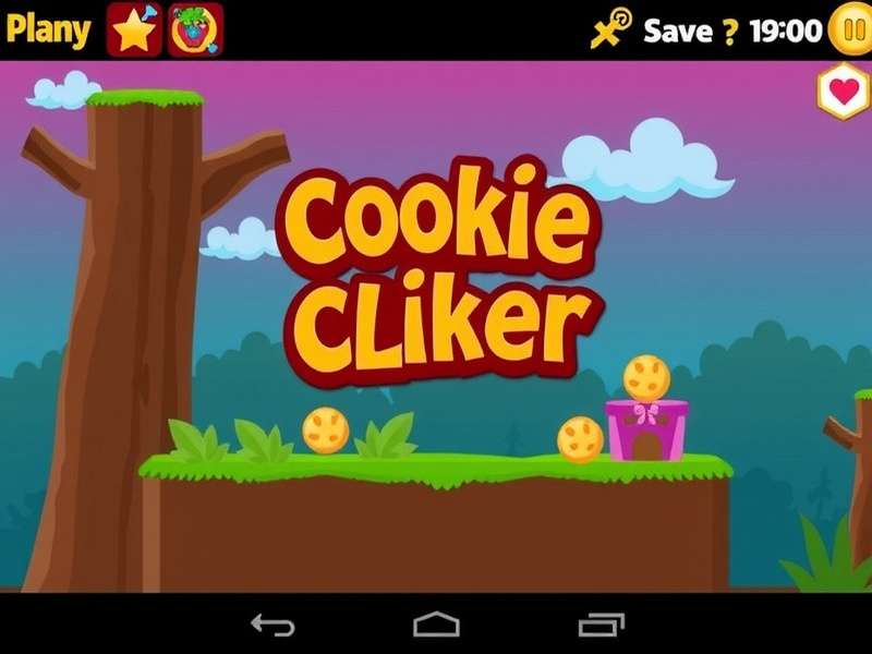 Cookie Cliker dashboard showing cookie count, golden cookie alerts, and building upgrades with a warm bakery theme.