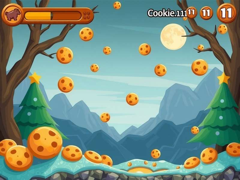 Cookie Clicker game screenshot showing a grand bakery with golden cookies and massive production lines